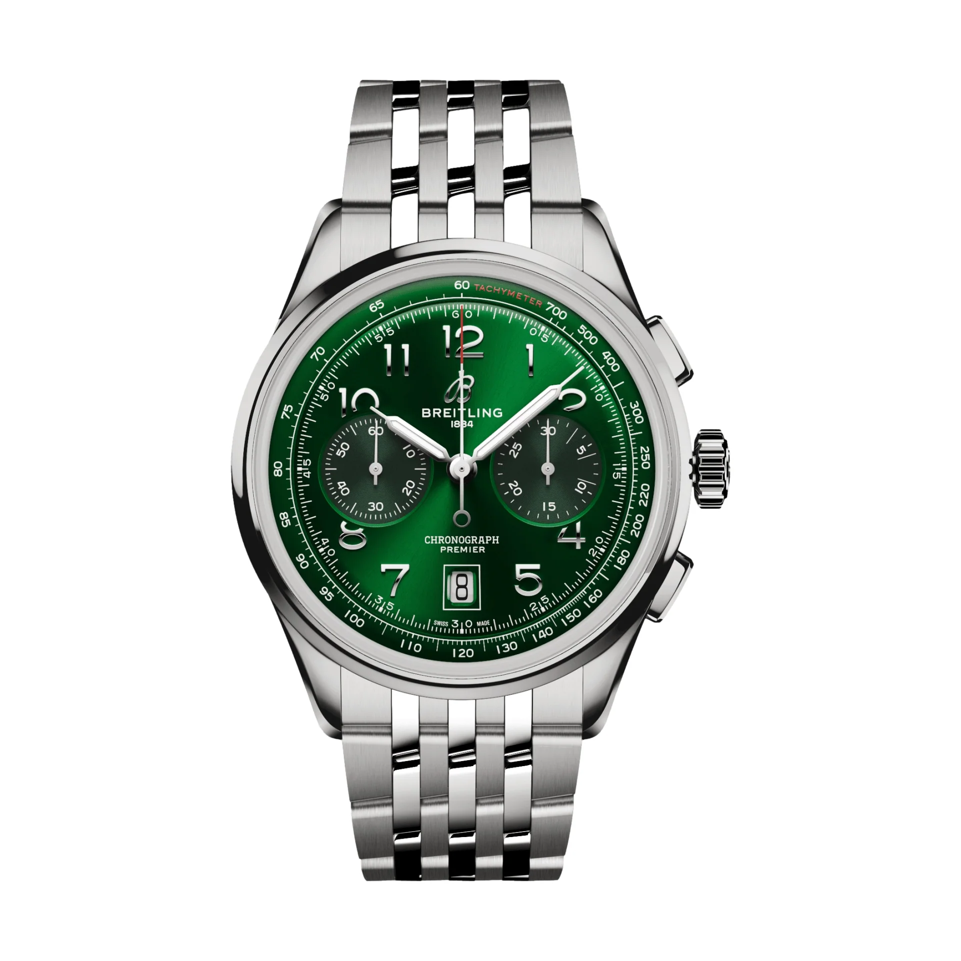 Premier B01 Chronograph 42mm Stainless Steel - Green