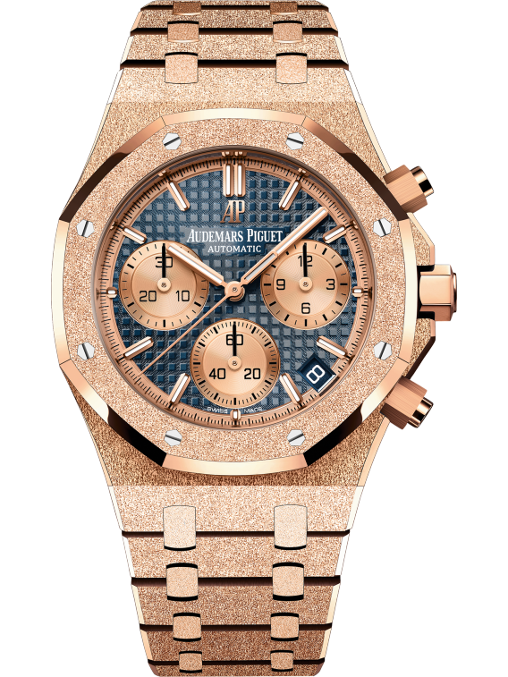 AUDEMARS PIGUET FROSTED GOLD CHRONOGRAPH Blue Dial 41mm