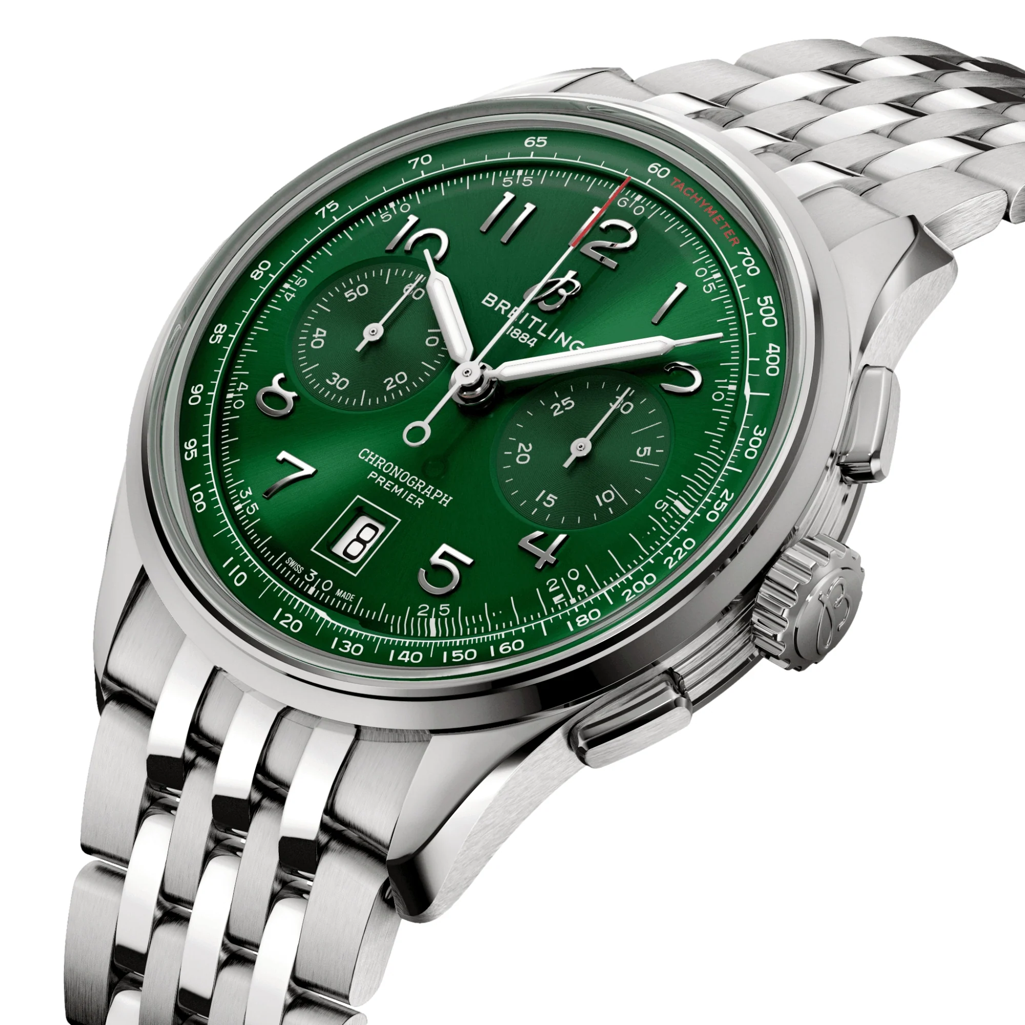 Premier B01 Chronograph 42mm Stainless Steel - Green