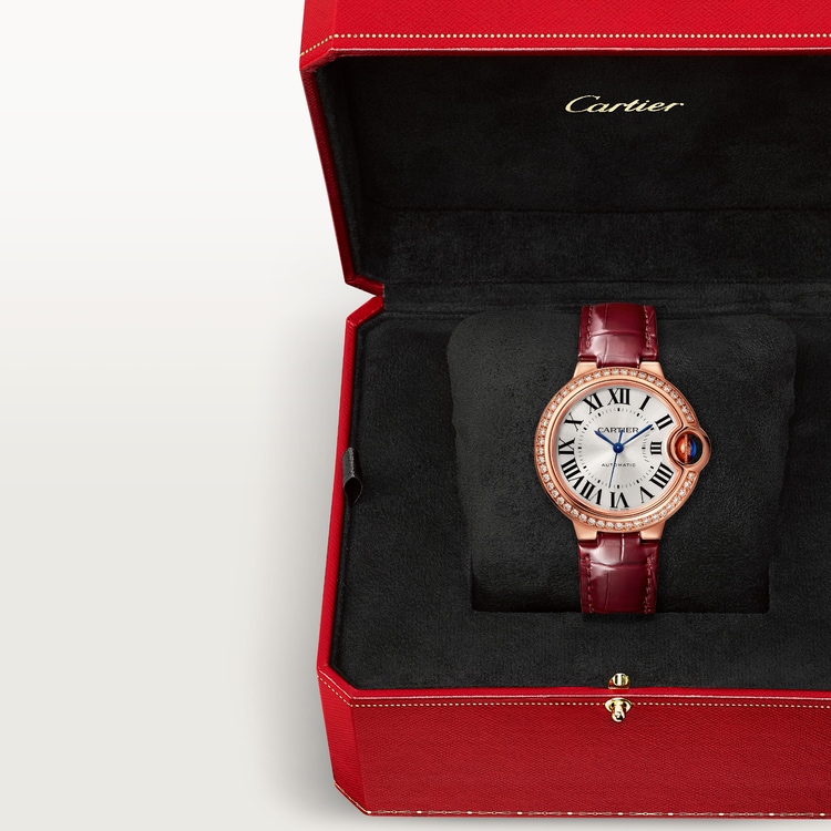 Ballon Bleu de Cartier watch Silvered sunray-brushed dial 33 mm