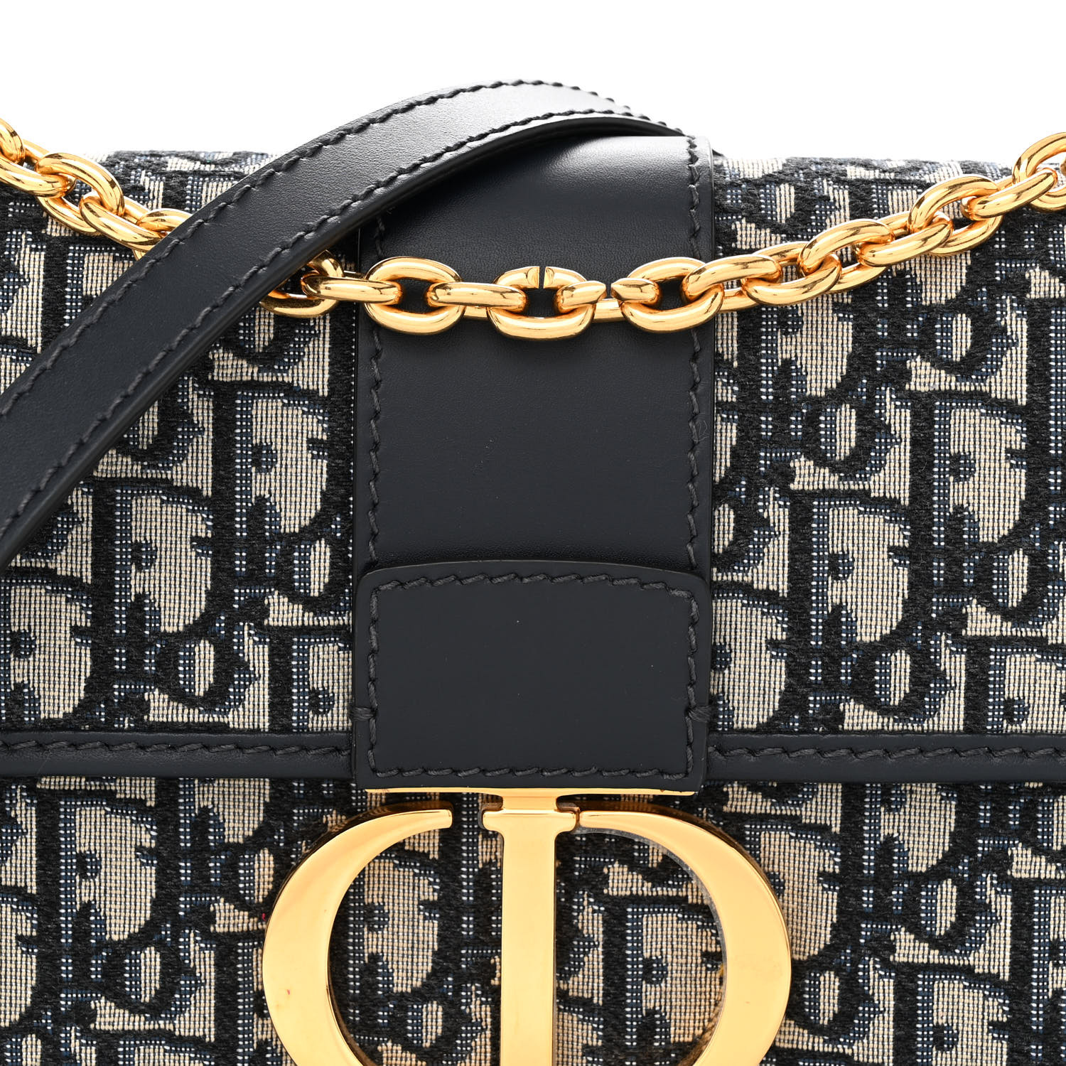 DIOR 30 MONTAIGNE MEDIUM BAG IN OBLIQUE DENIM