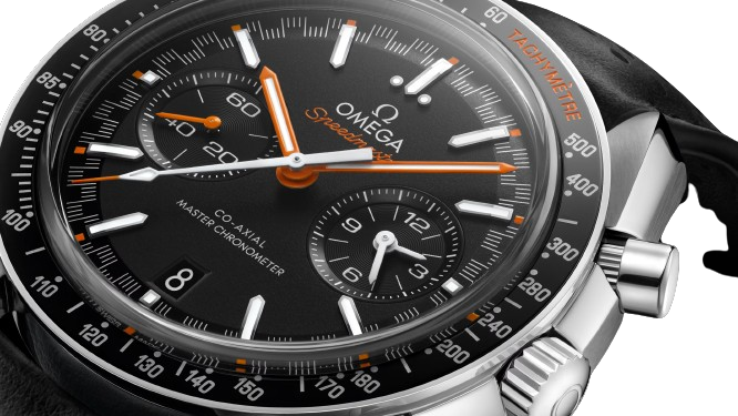 OMEGA SPEEDMASTER RACING 44.25 MM, STEEL ON LEATHER STRAP