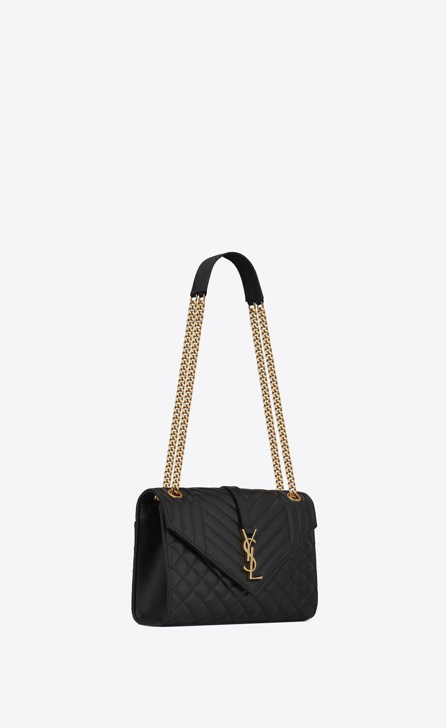 YSL Envelope Medium Chain Bag in Supple Matelasse Leather