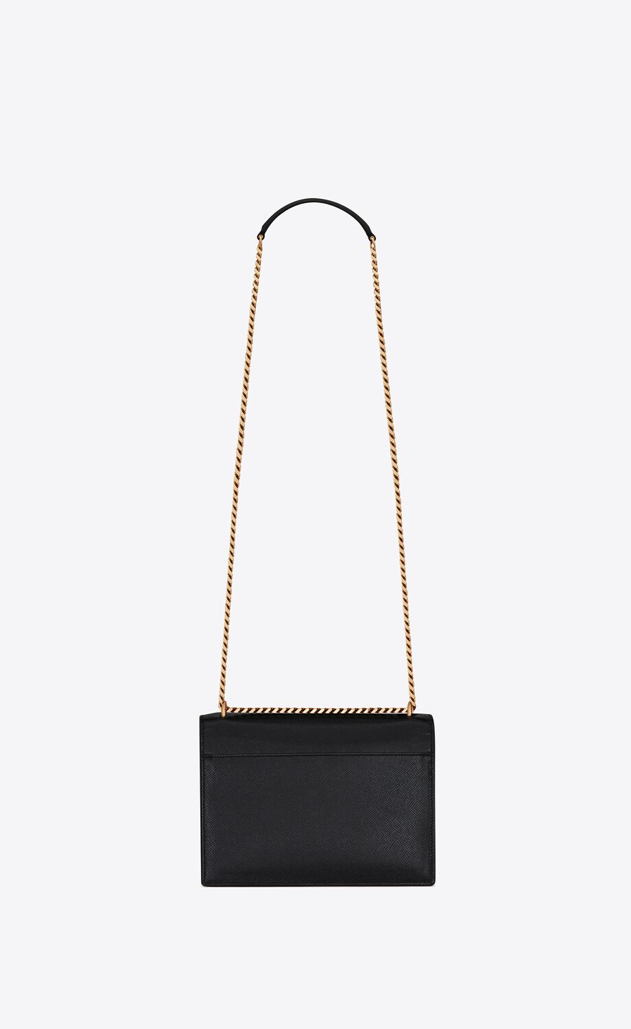 YSL Sunset Medium Chain Bag In Coated Bark Leather