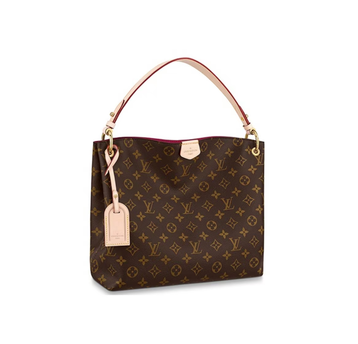 GRACEFUL MONOGRAM CANVAS HOBO BAG