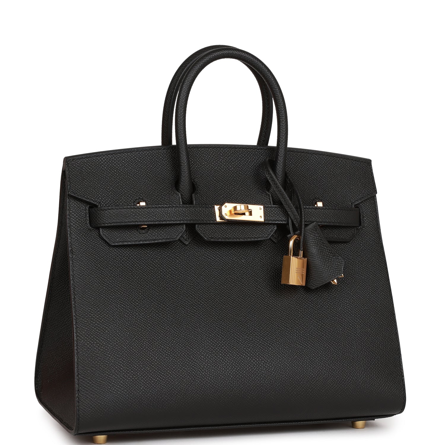 Hermès Birkin Sellier 25 Black Epsom Gold Hardware