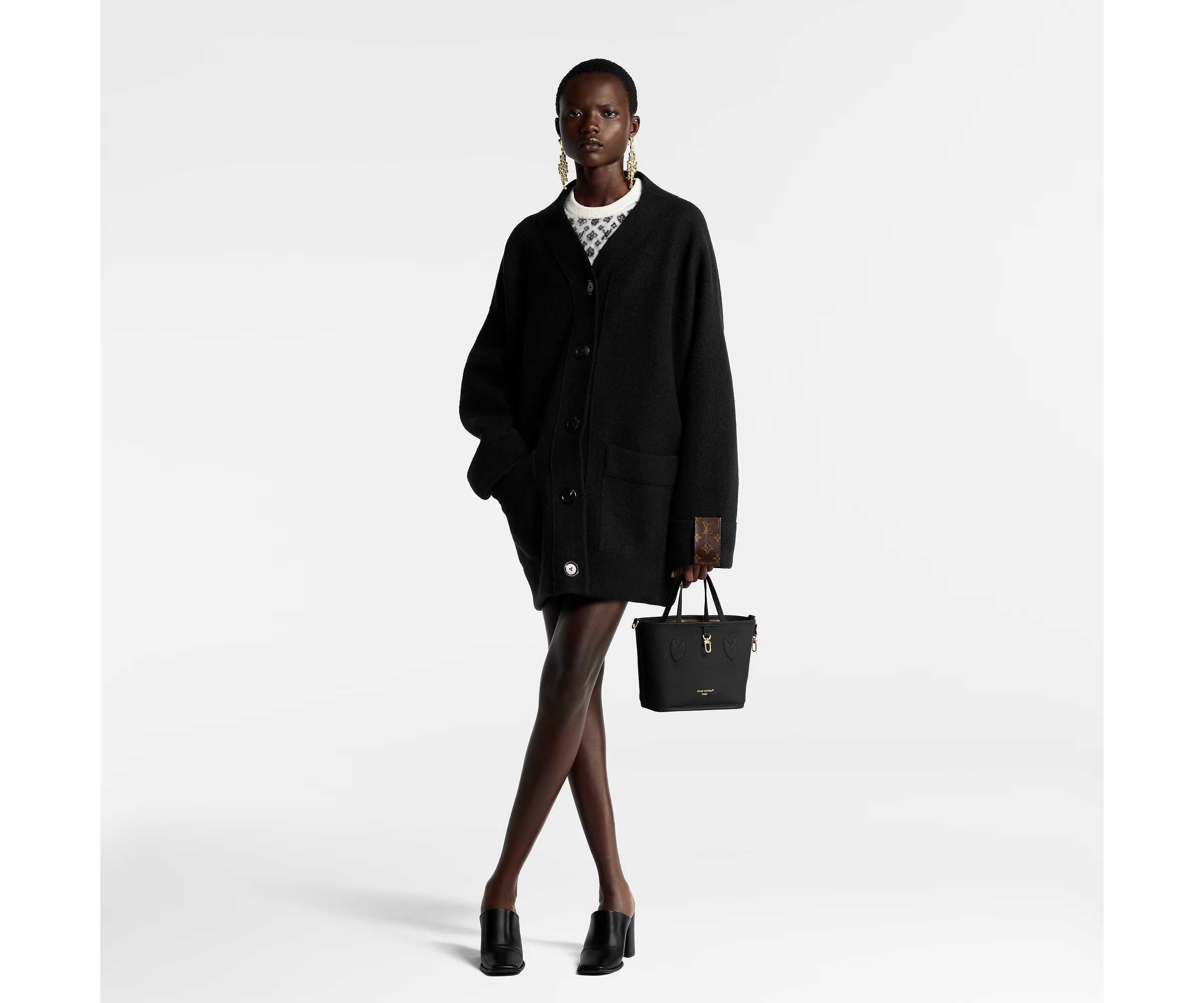 Neverfull Bandoulière Inside Out BB  Black cowhide