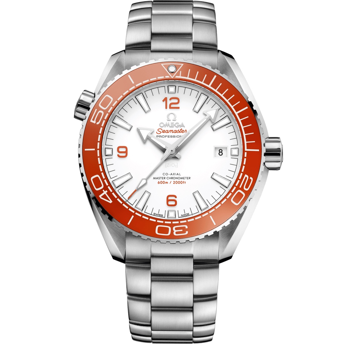 PLANET OCEAN 600M White / Orange 43.5mm
