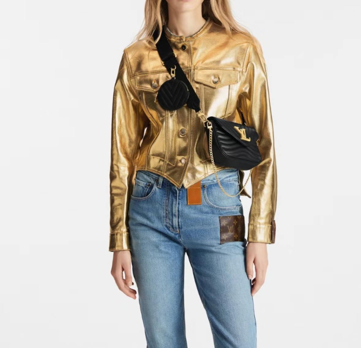 LOUIS VUITTON NEW WAVE CHAIN BAG IN BLACK