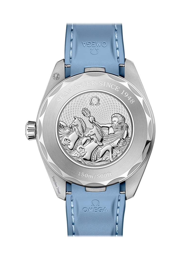 Omega Aqua Terra 150M GMT Worldtimer Chronometer 43mm Summer Blue 220.12.43.22.03.002 Rubber strap