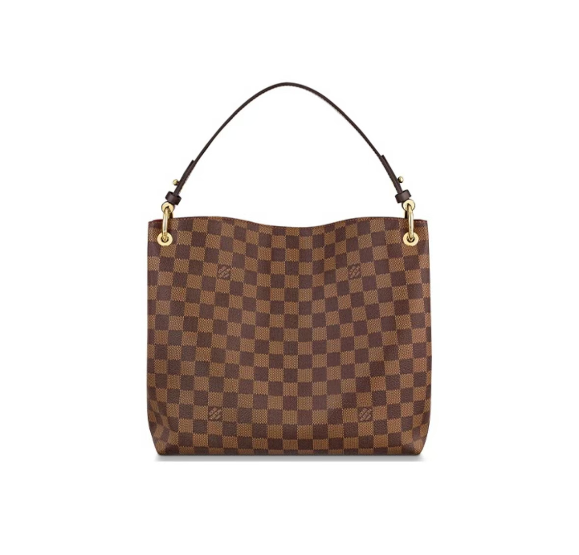 GRACEFUL DAMIER EBÈNE HOBO BAG IN Brown