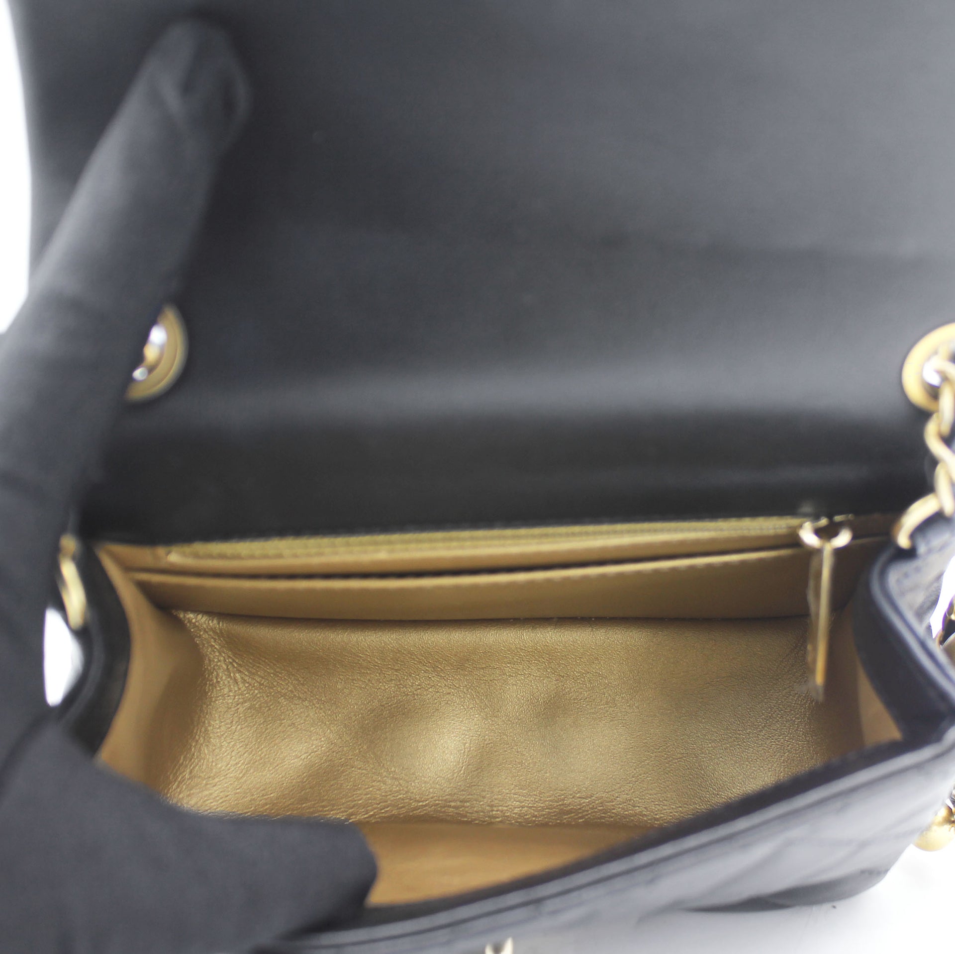 Chanel Pearl Crush Square Flap Bag Quilted Lambskin Mini