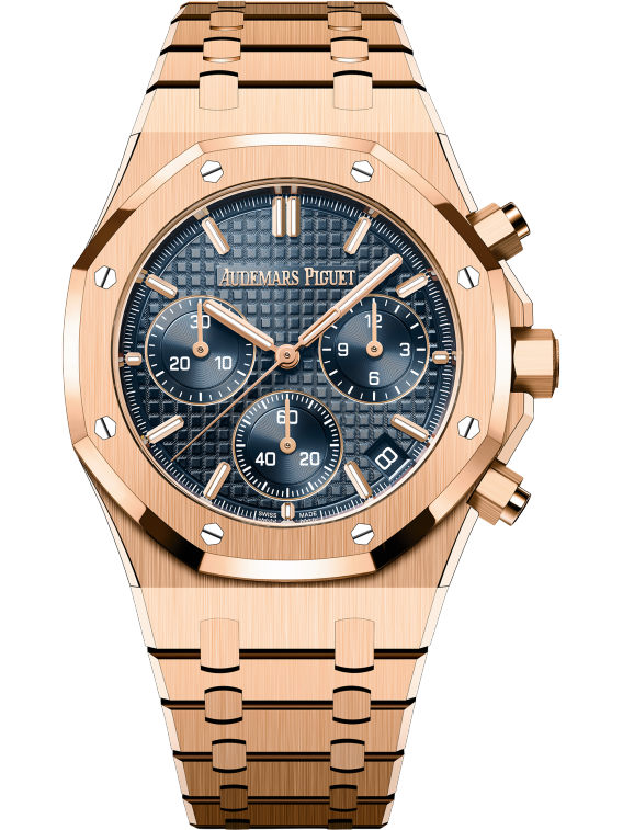 AUDEMARS PIGUET ROYAL OAK Pink Gold “Bleu nuit nuage 50” Dial CHRONOGRAPH 41mm 26715OR.OO.1356OR.01