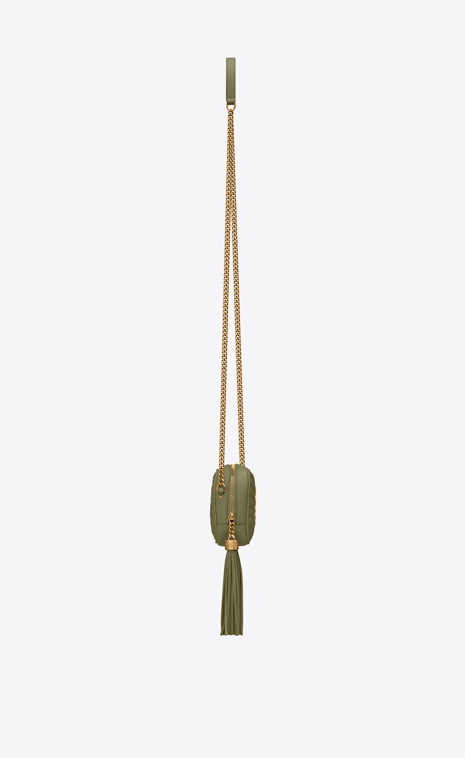 YSL Lou Mini Bag in Quilted Grain de Poudre Embossed Leather