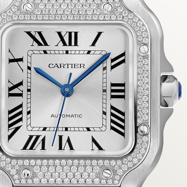 Santos de Cartier watch Medium model Sunray dial 35.1 mm