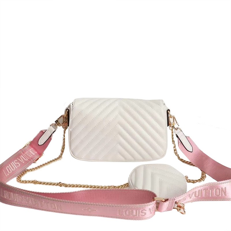 LOUIS VUITTON NEW WAVE CHAIN BAG IN WHITE
