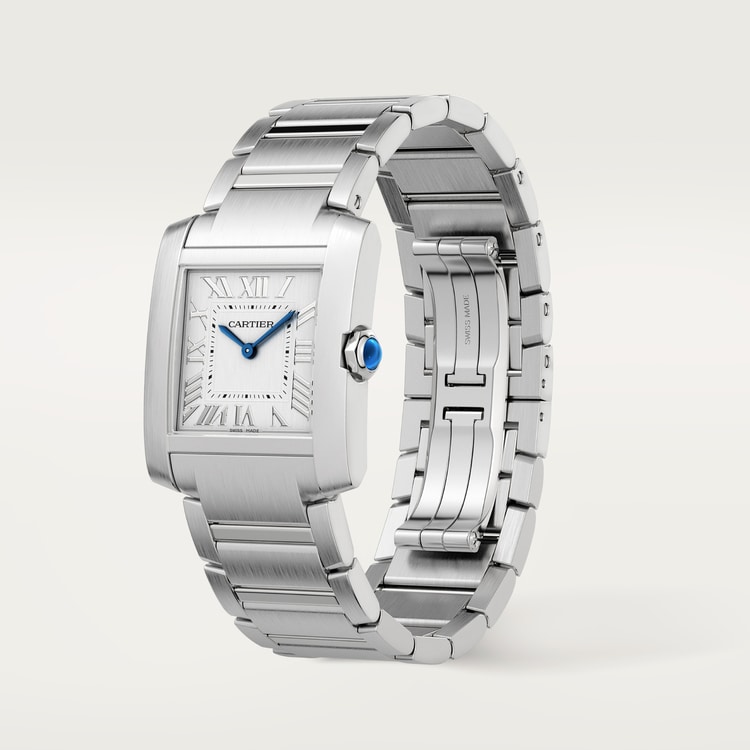 Tank Française watch Medium model Silvered dial 32 mm