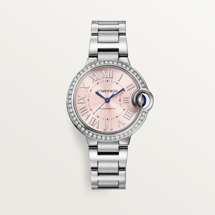 Ballon Bleu de Cartier watch Pink sunray dial 33 mm