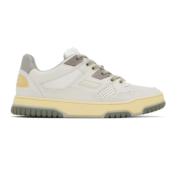 Gucci White Grey Yellow Distressed Effect Sneakers – GCC203
