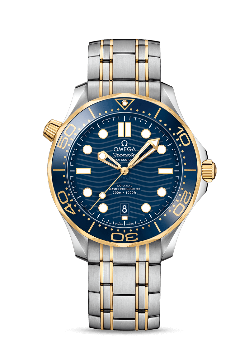 Omega Seamaster Diver 300m Blue yellow gold 42mm 210.20.42.20.03.001