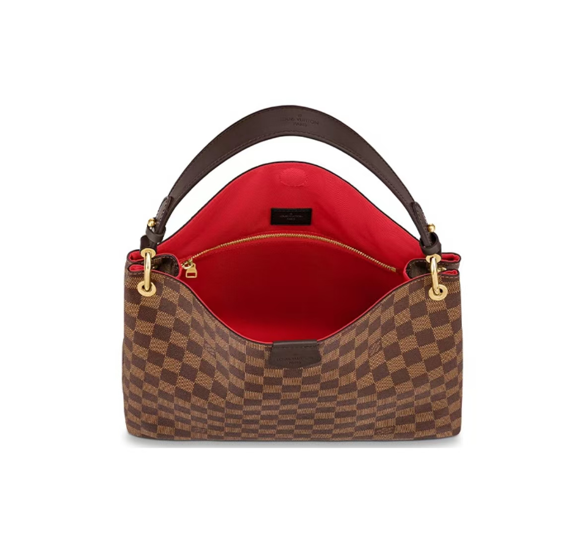 GRACEFUL DAMIER EBÈNE HOBO BAG IN Brown