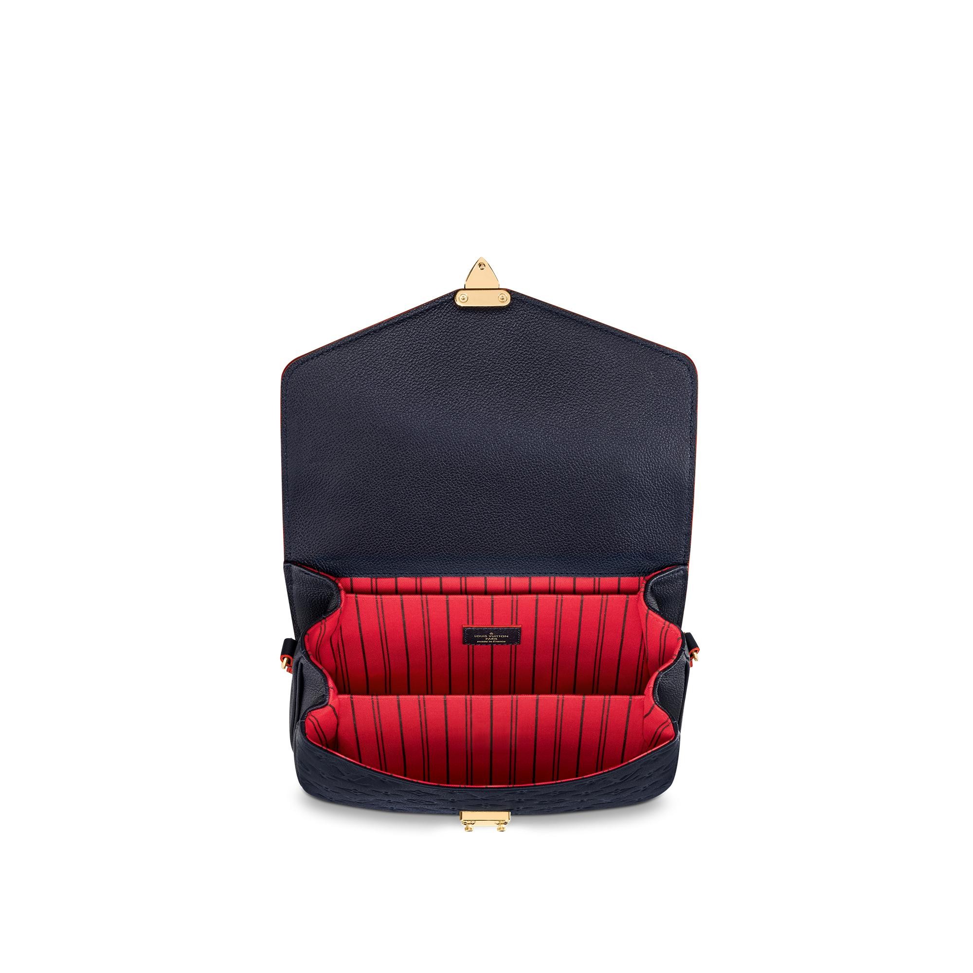 POCHETTE MÉTIS MONOGRAM EMPREINTE IN DEEP BLEU & RED