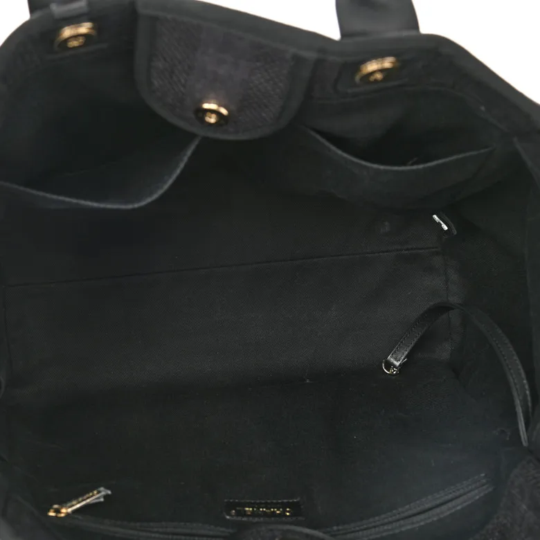 Chanel Canvas Large Deauville Pearl Tote Bag