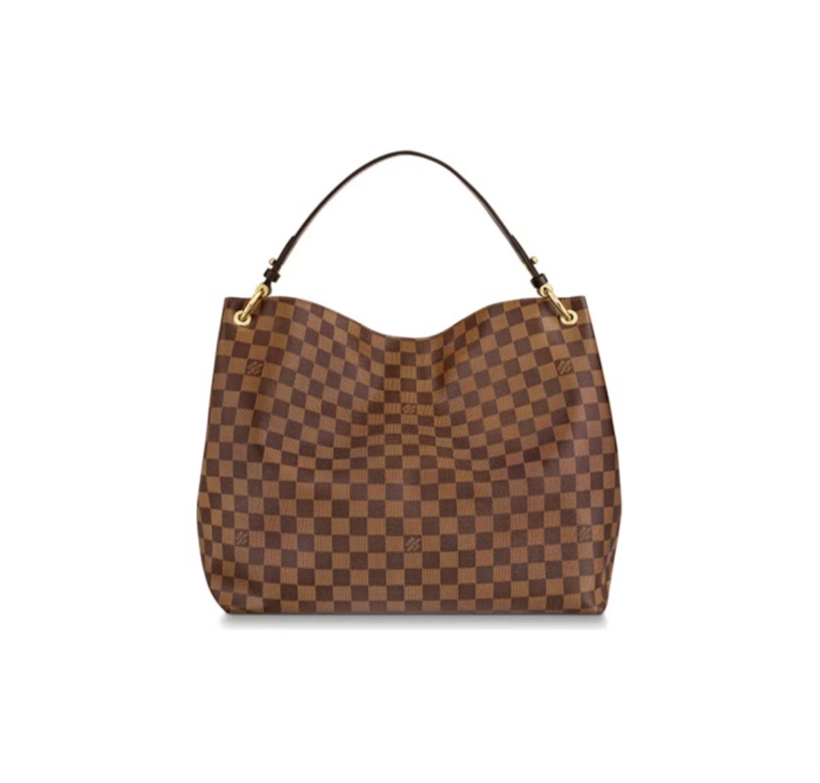 GRACEFUL DAMIER EBÈNE HOBO BAG IN Brown