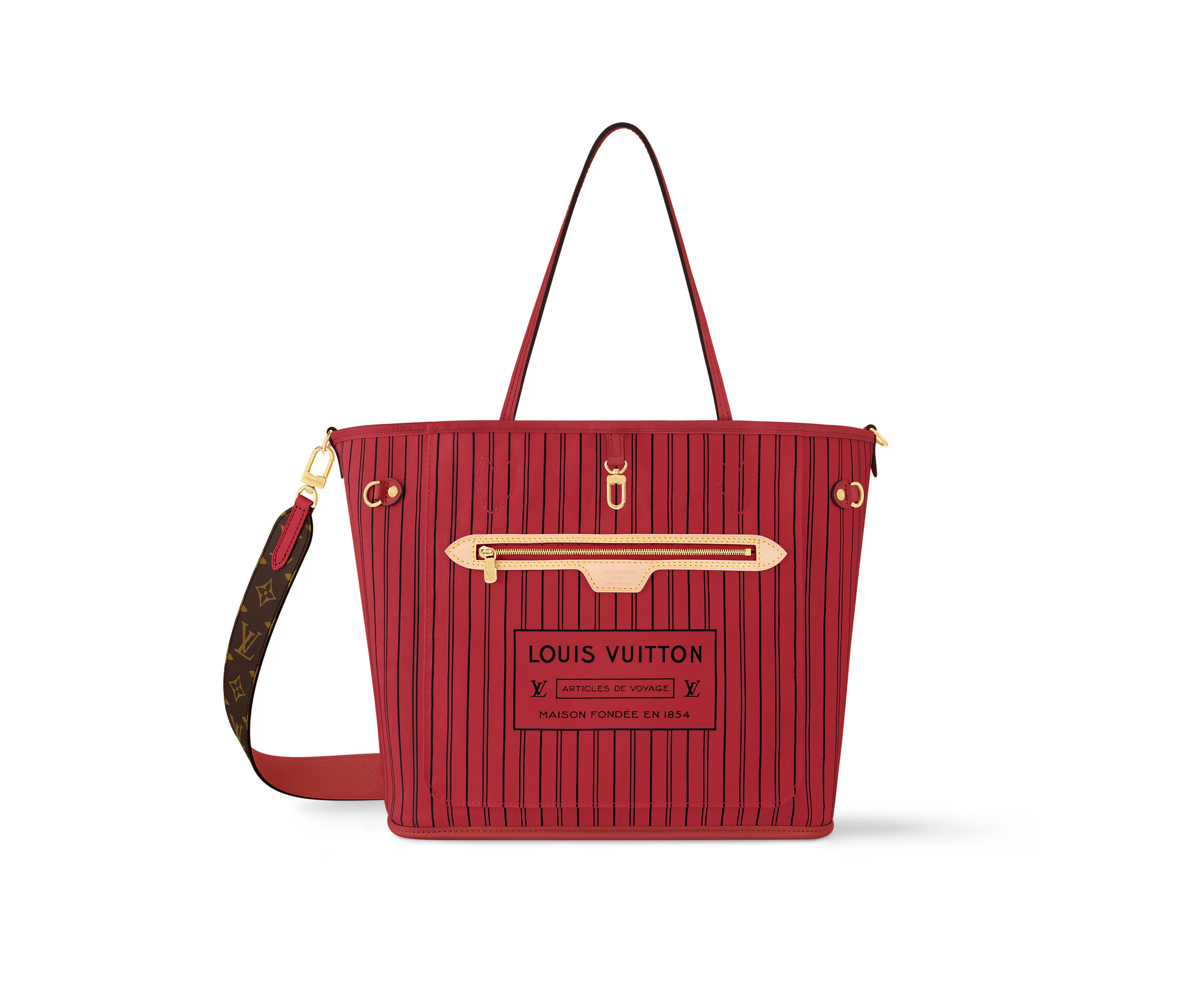 Neverfull Bandoulière Inside Out MM Monogram Coated