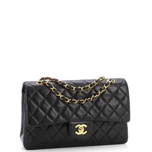 CLASSIC HANDBAG Lambskin & Gold-Tone Metal Black