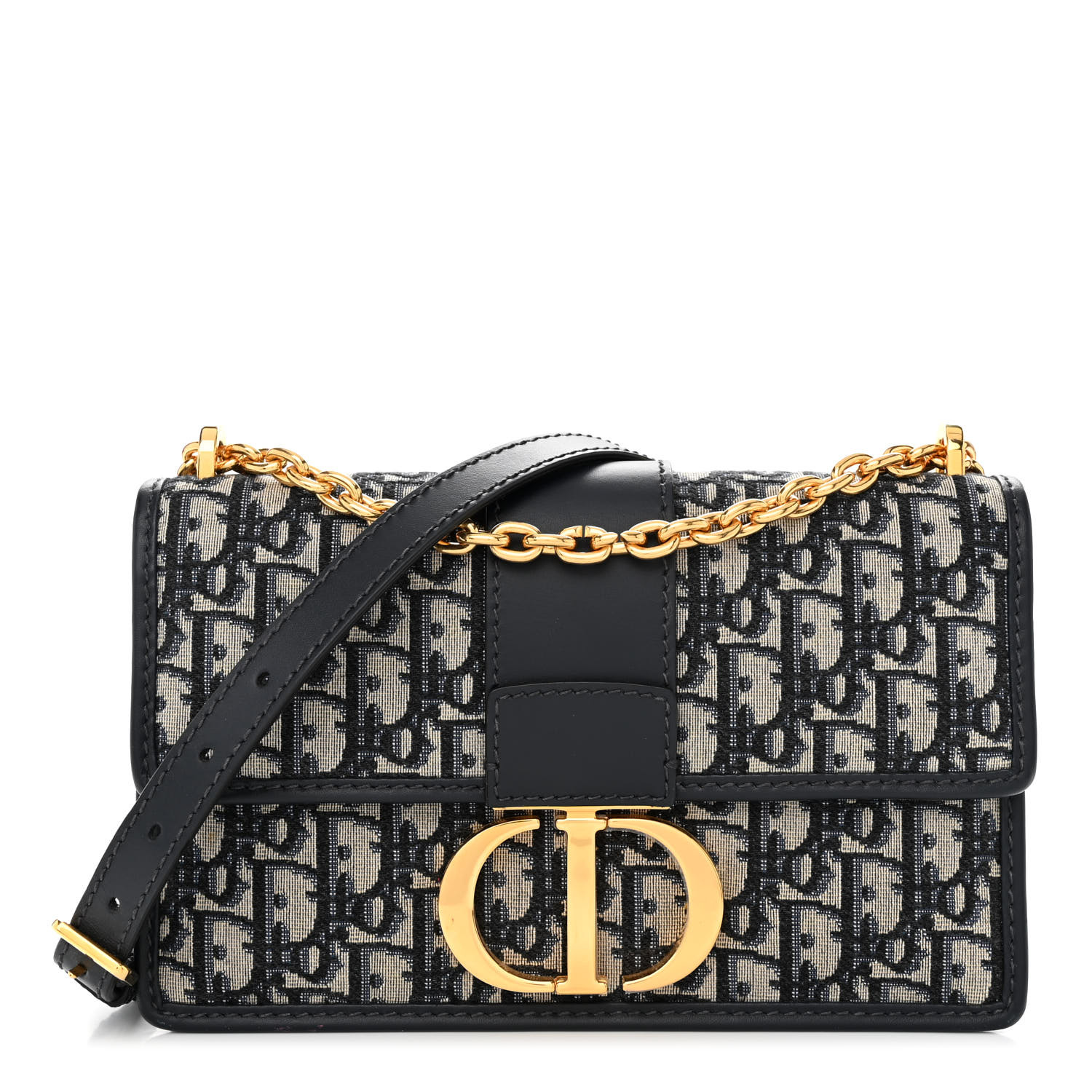 DIOR 30 MONTAIGNE MEDIUM BAG IN OBLIQUE DENIM