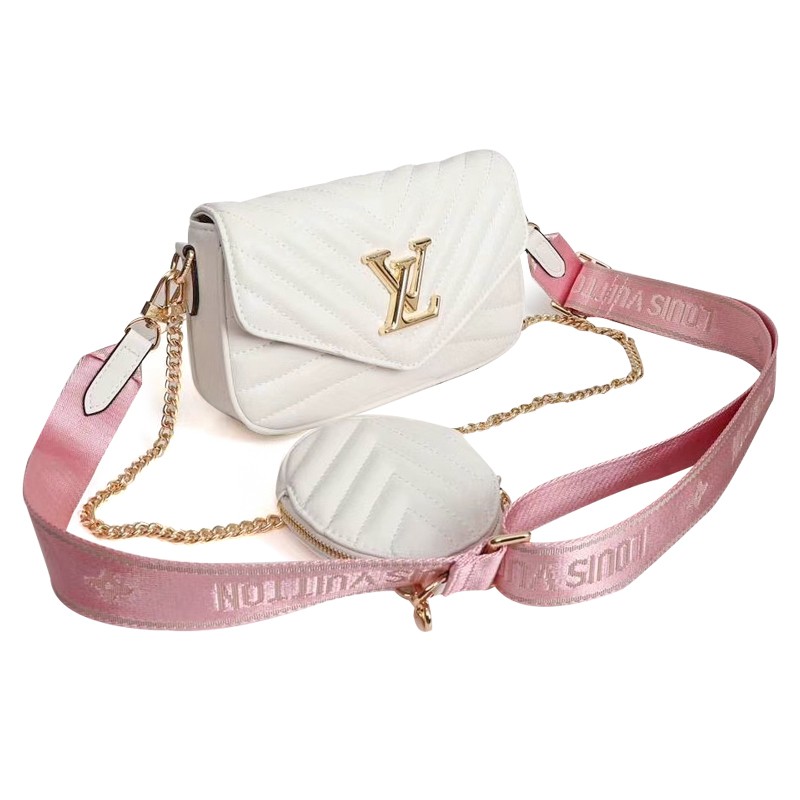 LOUIS VUITTON NEW WAVE CHAIN BAG IN WHITE