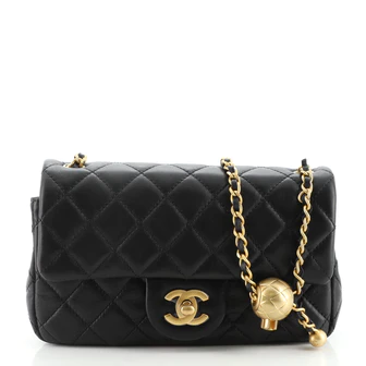 Chanel Pearl Crush Flap Bag Quilted Lambskin Mini