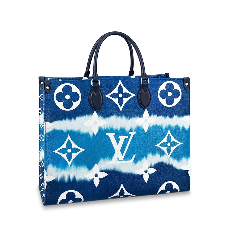 LOUIS VUITTON ONTHEGO GM MONOGRAM JUNGLE IN TIE-DYE BLUE