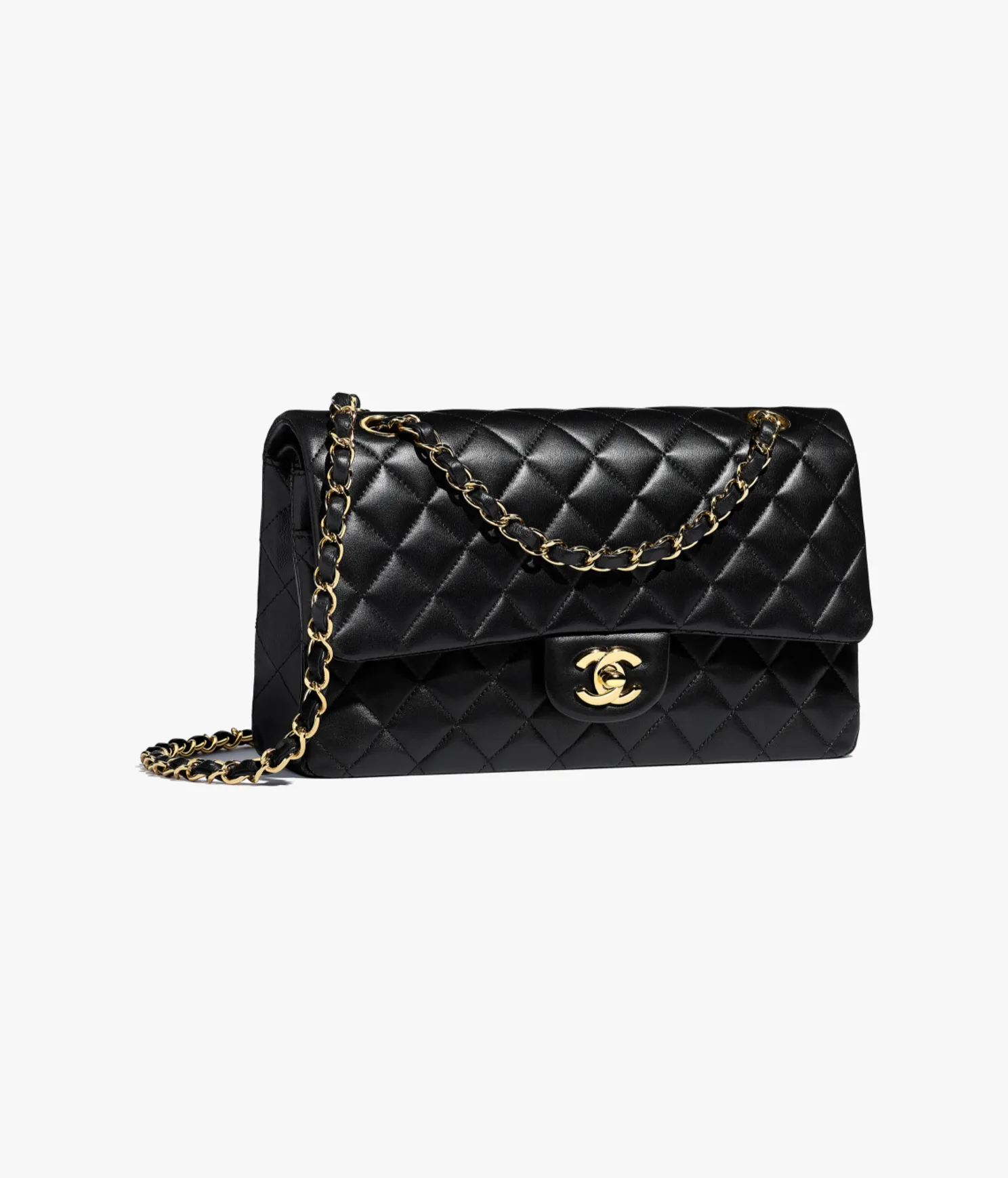 CLASSIC HANDBAG Lambskin & Gold-Tone Metal Black