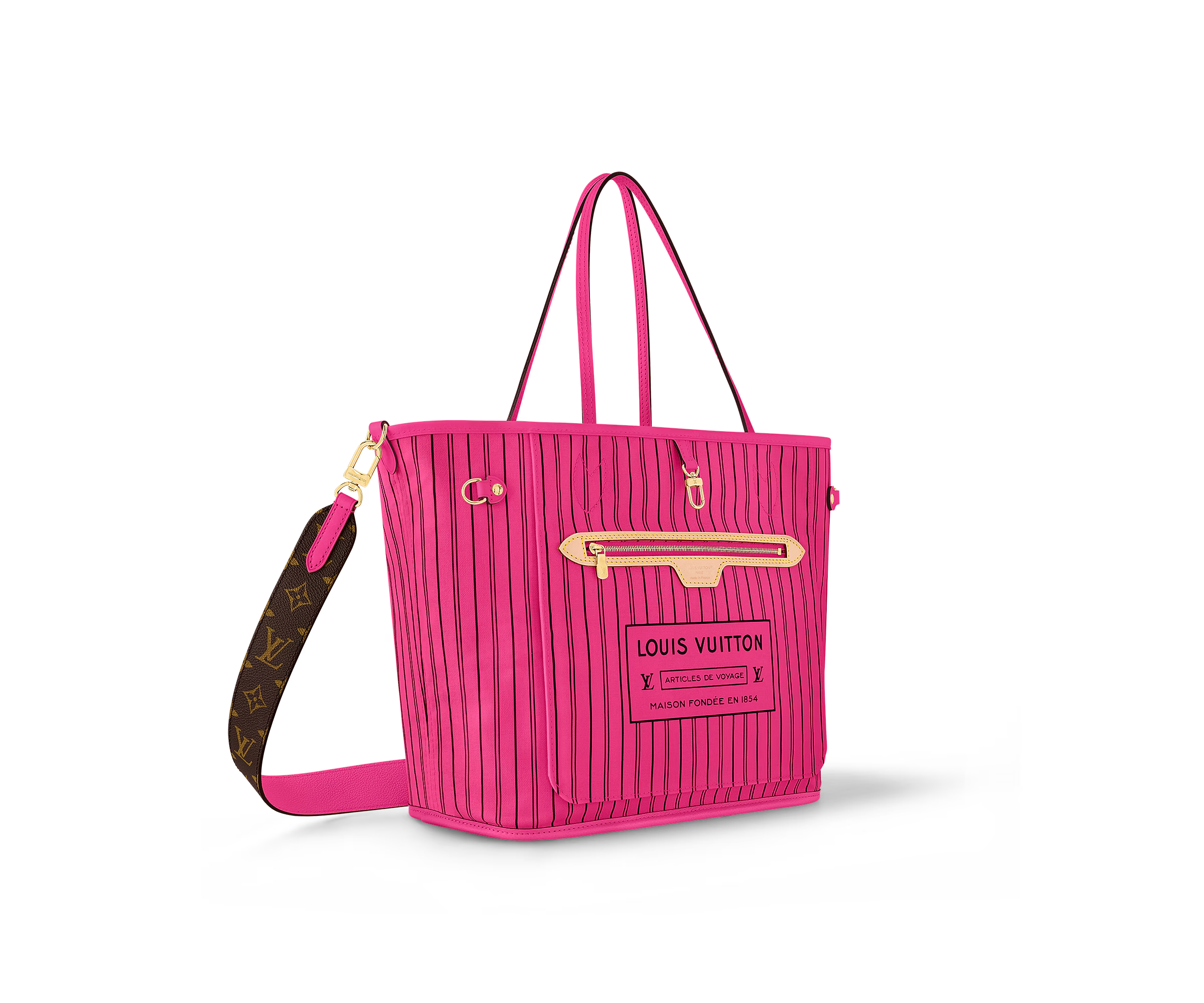 Neverfull Bandoulière Inside Out MM  Monogram Coated