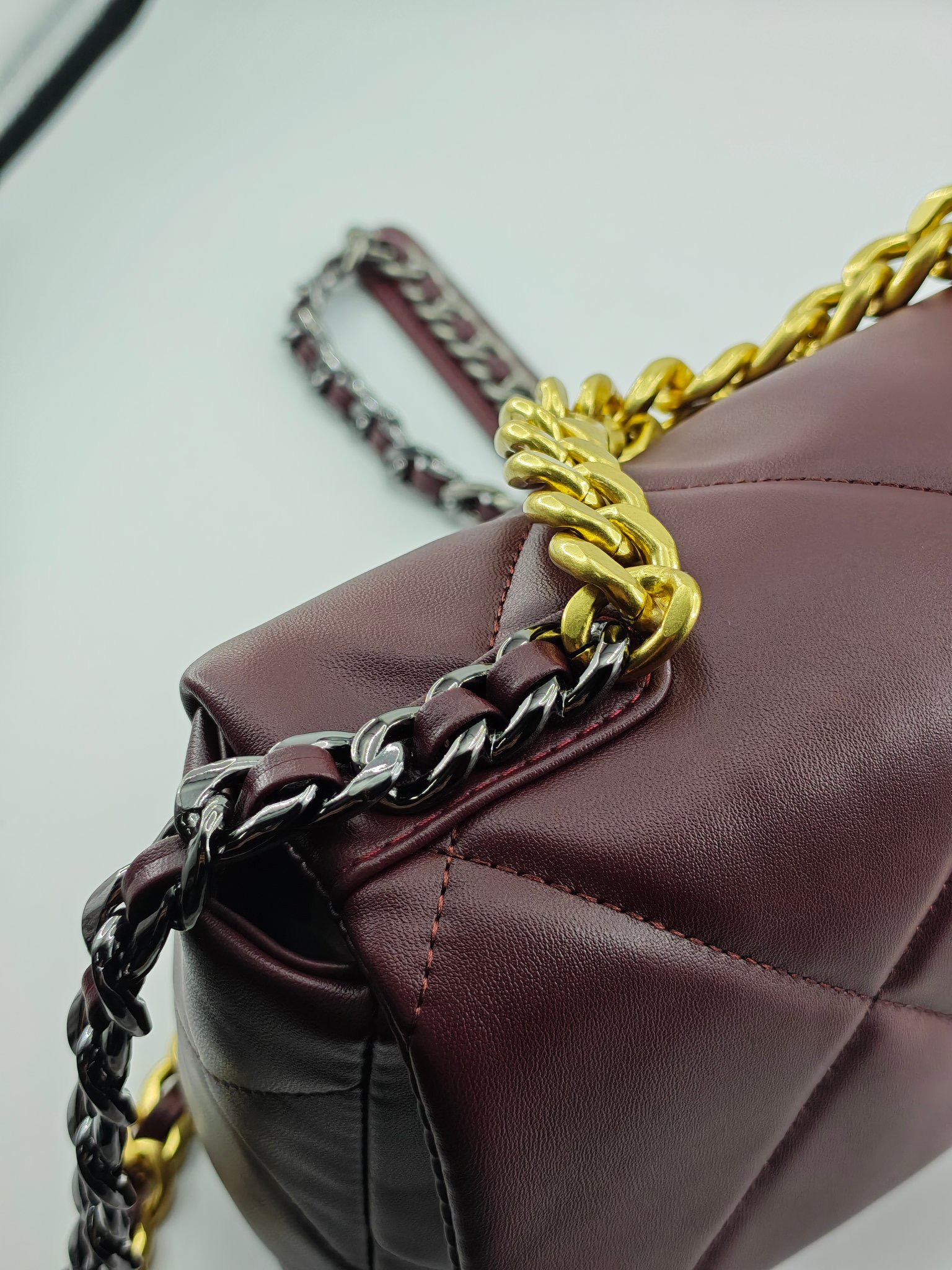 Chanel Medim Burgundy 19 Flap Bag