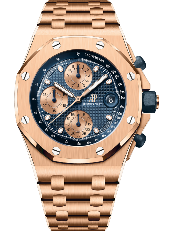 AUDEMARS PIGUET OFFSHORE Pink Gold Blue Dial CHRONOGRAPH 42mm 26238OR.OO.2000OR.01