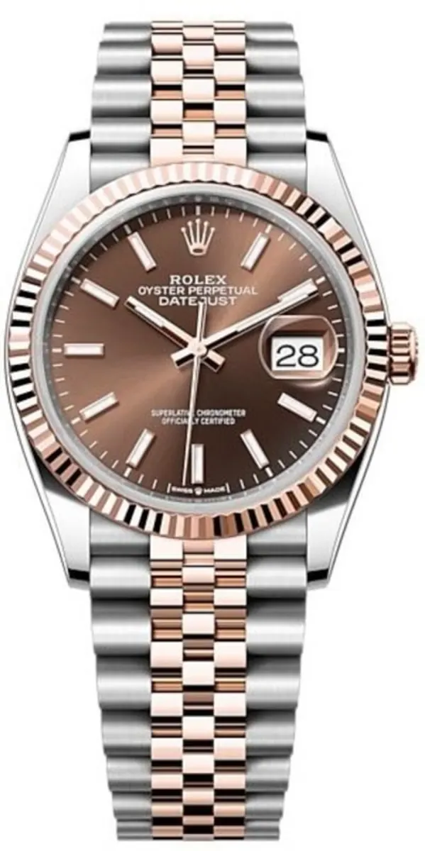Rolex Datejust 36 Steel & Everose Gold Chocolate Dial Women's Watch M126231-0043