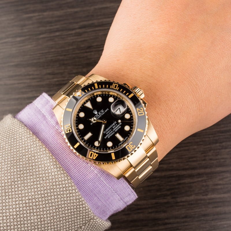 Rolex Perpetual Submariner Date 41mm Black Dial Yellow Gold 126618LN
