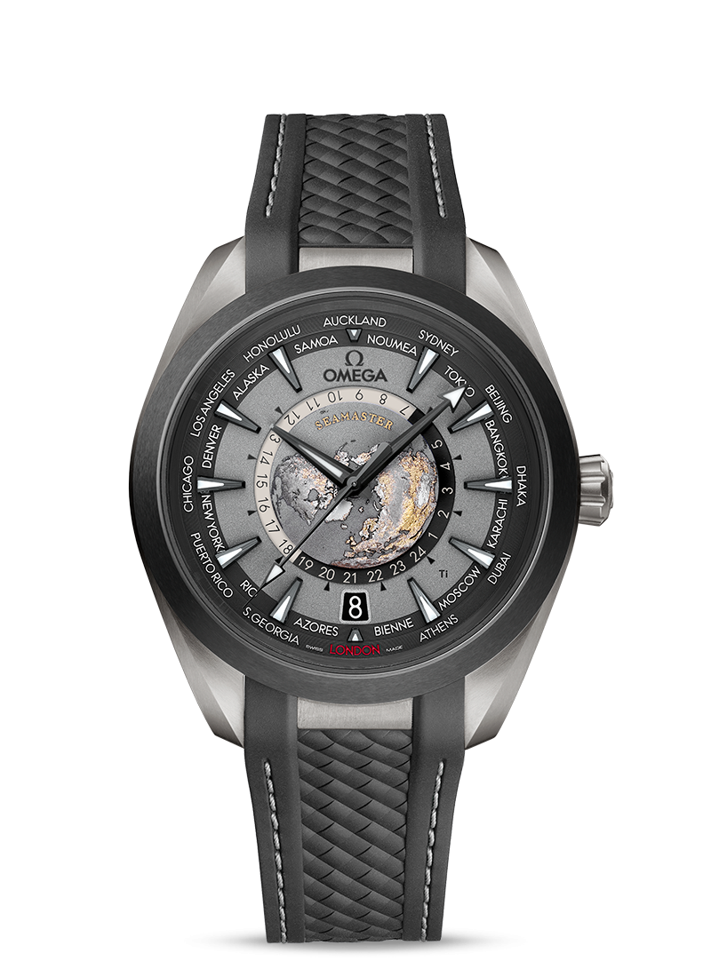Omega Seamaster Aqua Terra 150M Chronometer GMT Worldtimer 43mm Grey 220.92.43.22.99.001