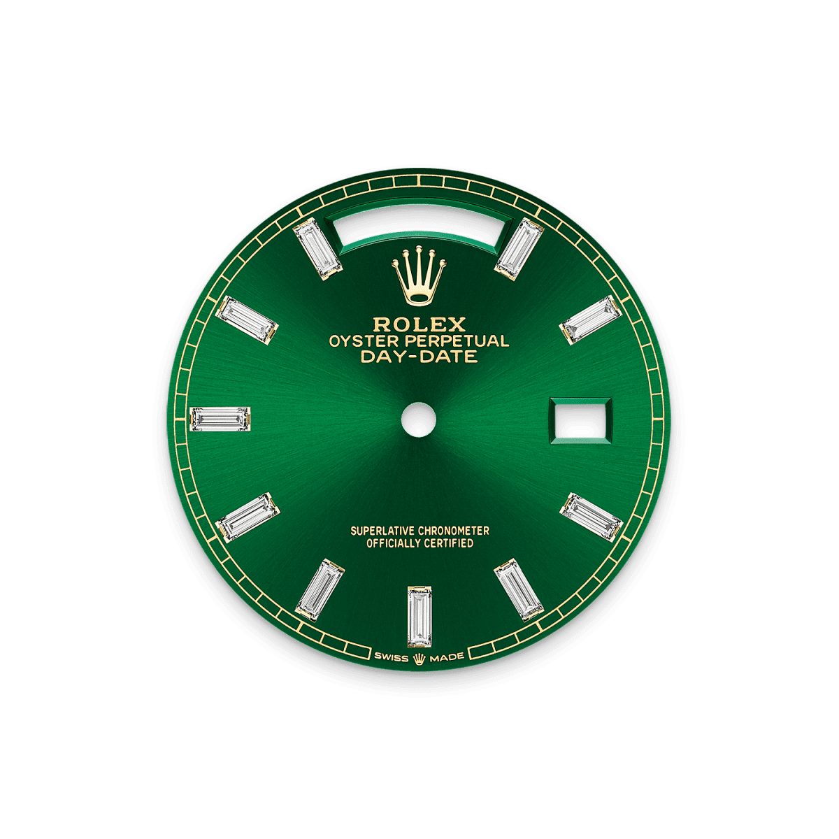 Rolex 2024 Day-Date 128238-0130 Green Dial Yellow Gold Bracelet