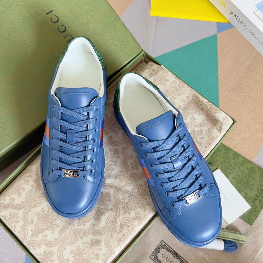 Gucci Ace Crystal Blue Sneakers – GCC189