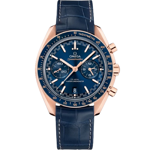 OMEGA SPEEDMASTER RACING 44.25 MM, SEDNA™ GOLD ON LEATHER STRAP