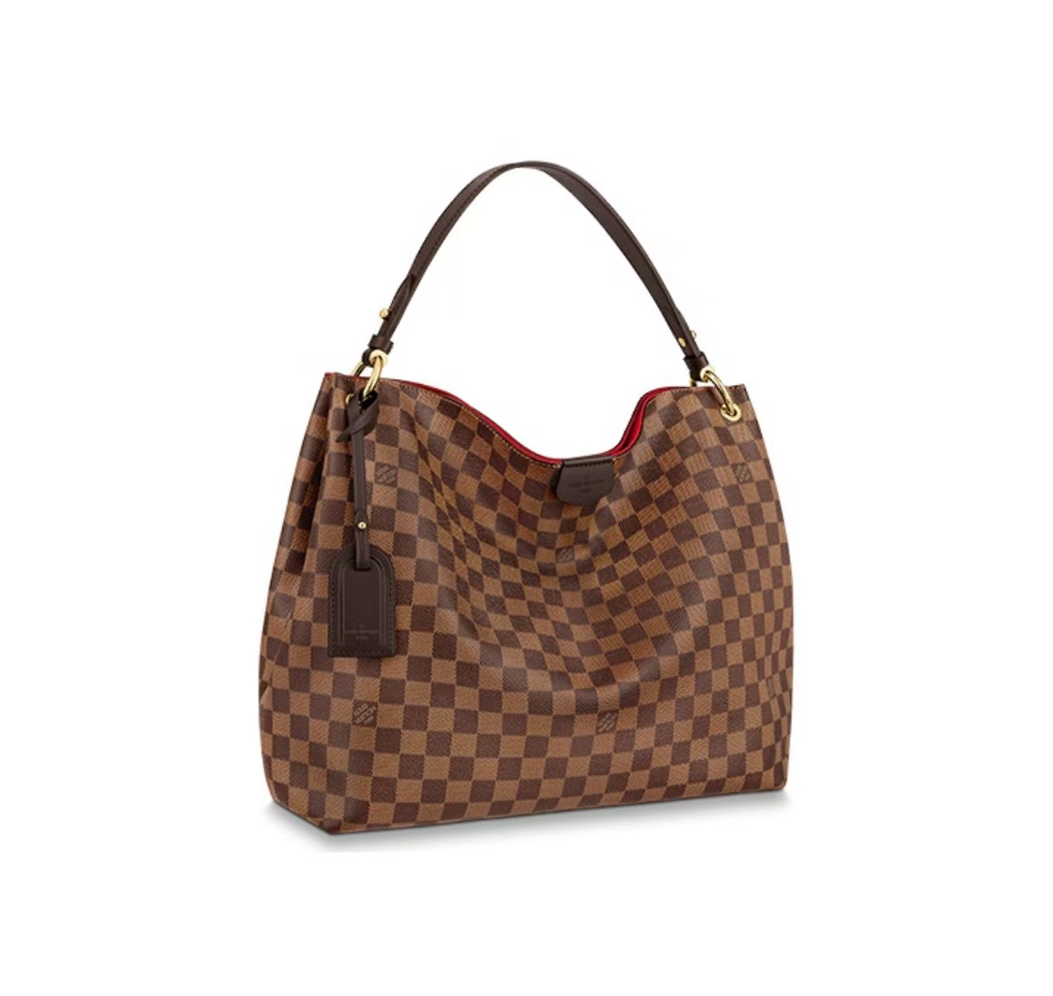 GRACEFUL DAMIER EBÈNE HOBO BAG IN Brown