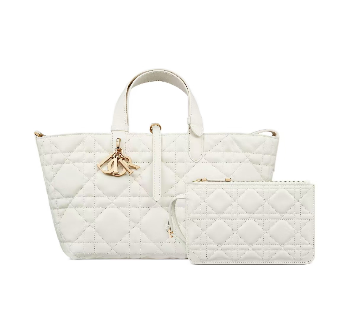 DIOR TOUJOURS MEDIUM BAG IN WHITE CALFSKIN