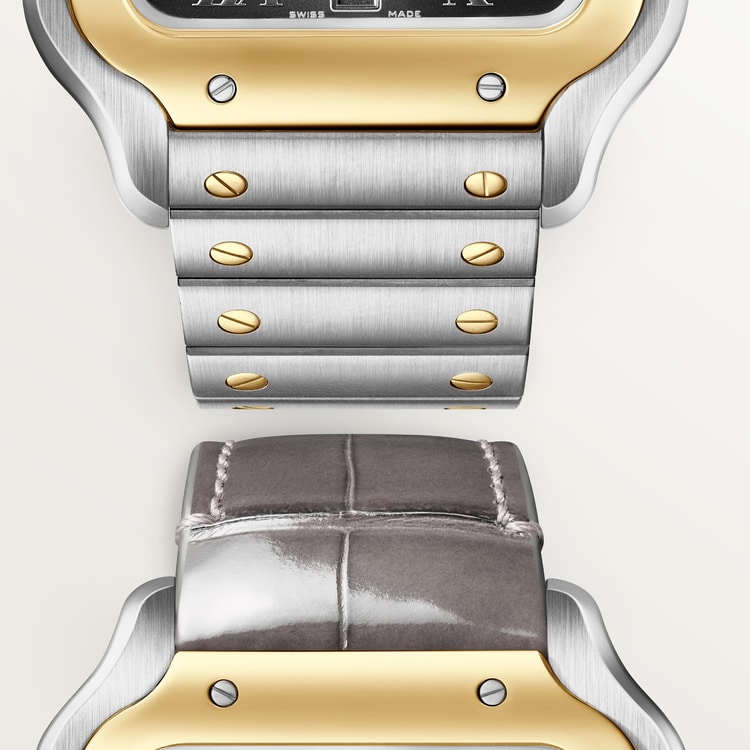 Santos de Cartier watch Large model Anthracite gray dial 39.8 mm