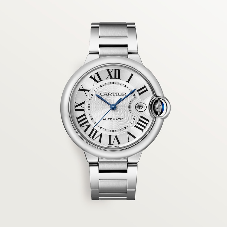 Ballon Bleu de Cartier watch Silvered guilloché dial 40 mm