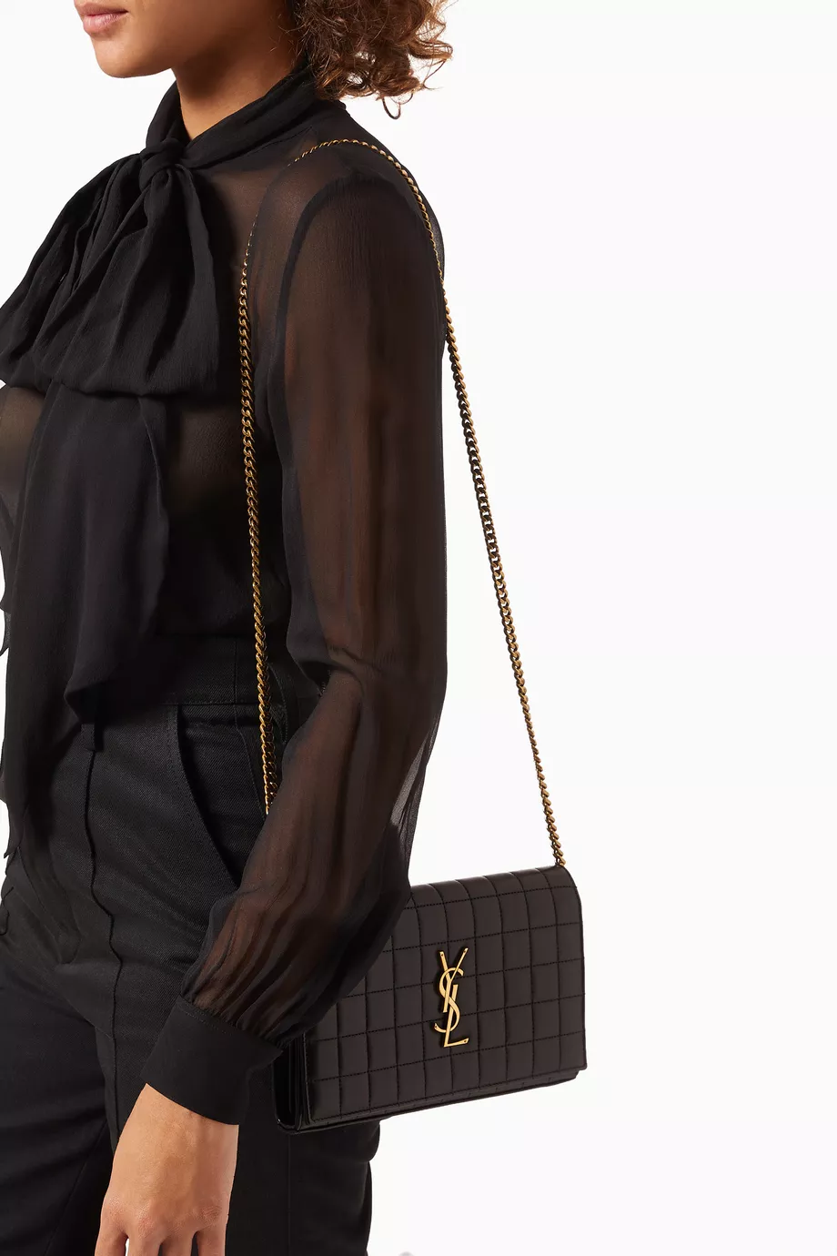 Saint Laurent Cassandre Lambskin Chain Wallet