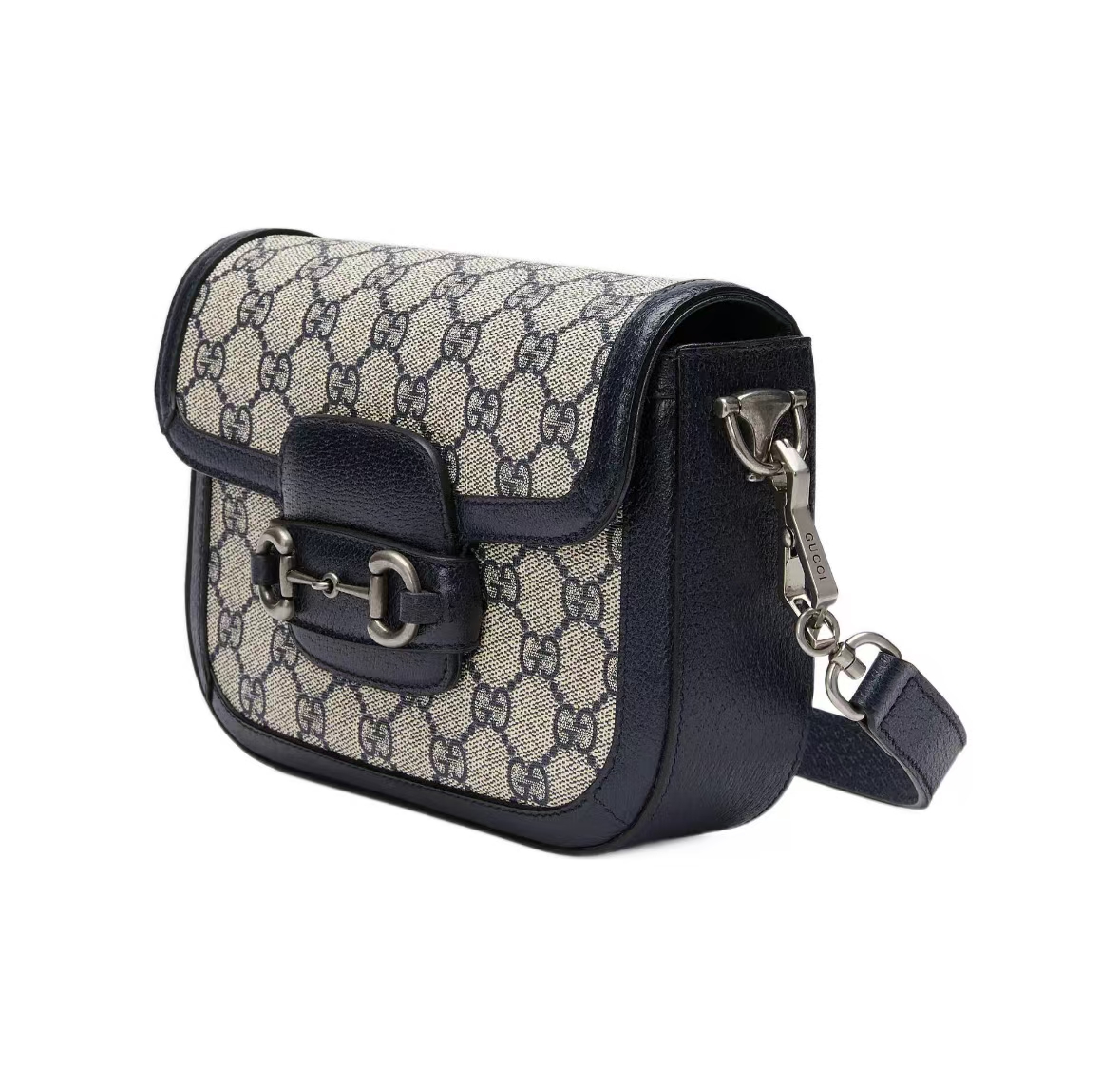 GUCCI HORSEBIT 1955 BAG in Blue/Beige